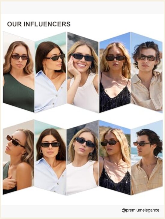 Retro Rectangular Polarized Sunglasses Narrow Y2K Frame UV400 Protection Unisex main image 5
